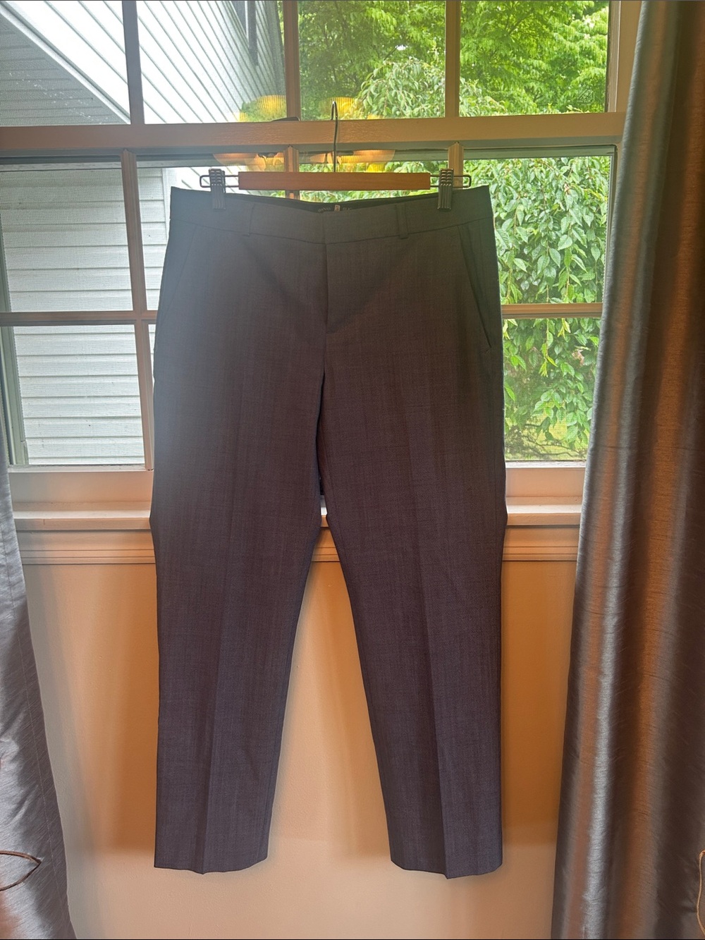 Banana Republic Women's Blue Cropped Avery Dress Pants